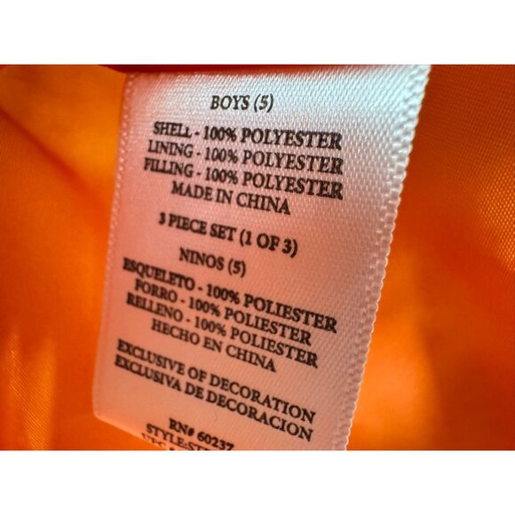 Timberland Boys Camo Outdoor Gear Puffer Vest Size 5 Orange & Green - Picture 4 of 11